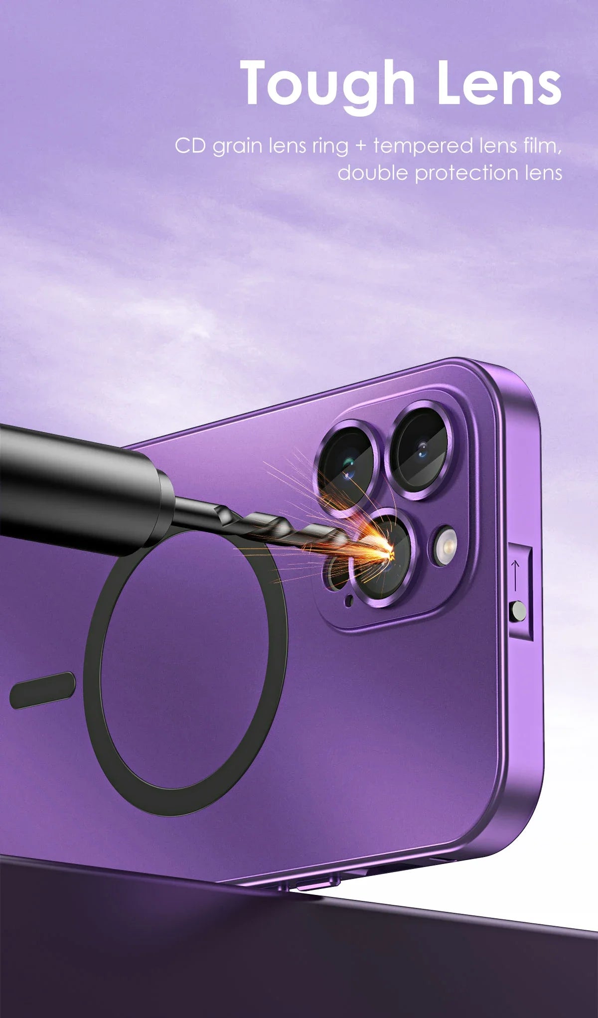Metal Frame Phone Case For Iphone 17 12 14 15 16 13 Pro Max 16 15 Plus 17 Air Luxury Aluminum Magnetic PC Back Panel Phone Cover