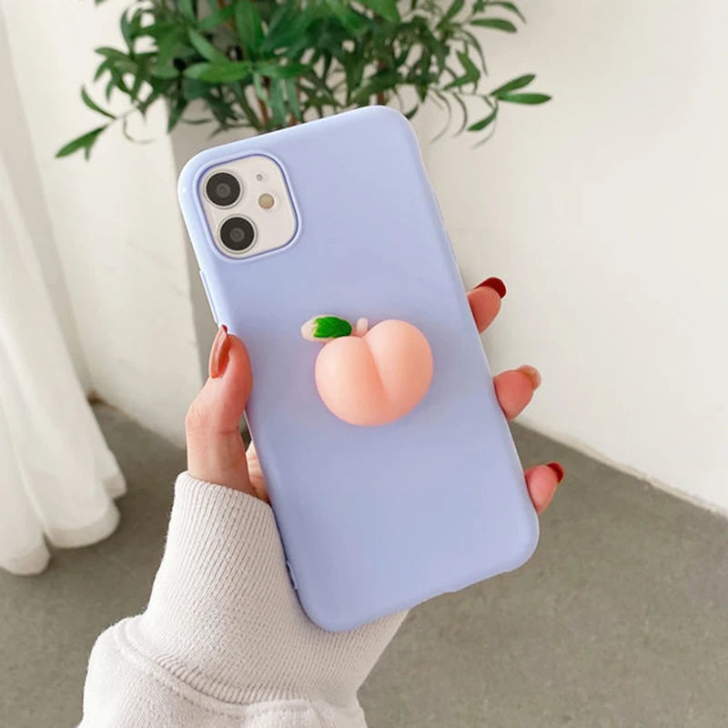 3D Squishy Toys Chick Cat Case For Apple iPhone 17 Air 16 Pro Max 15 14 Plus 12 13 mini 11 Pro Max Animals TPU Cover Soft Cases