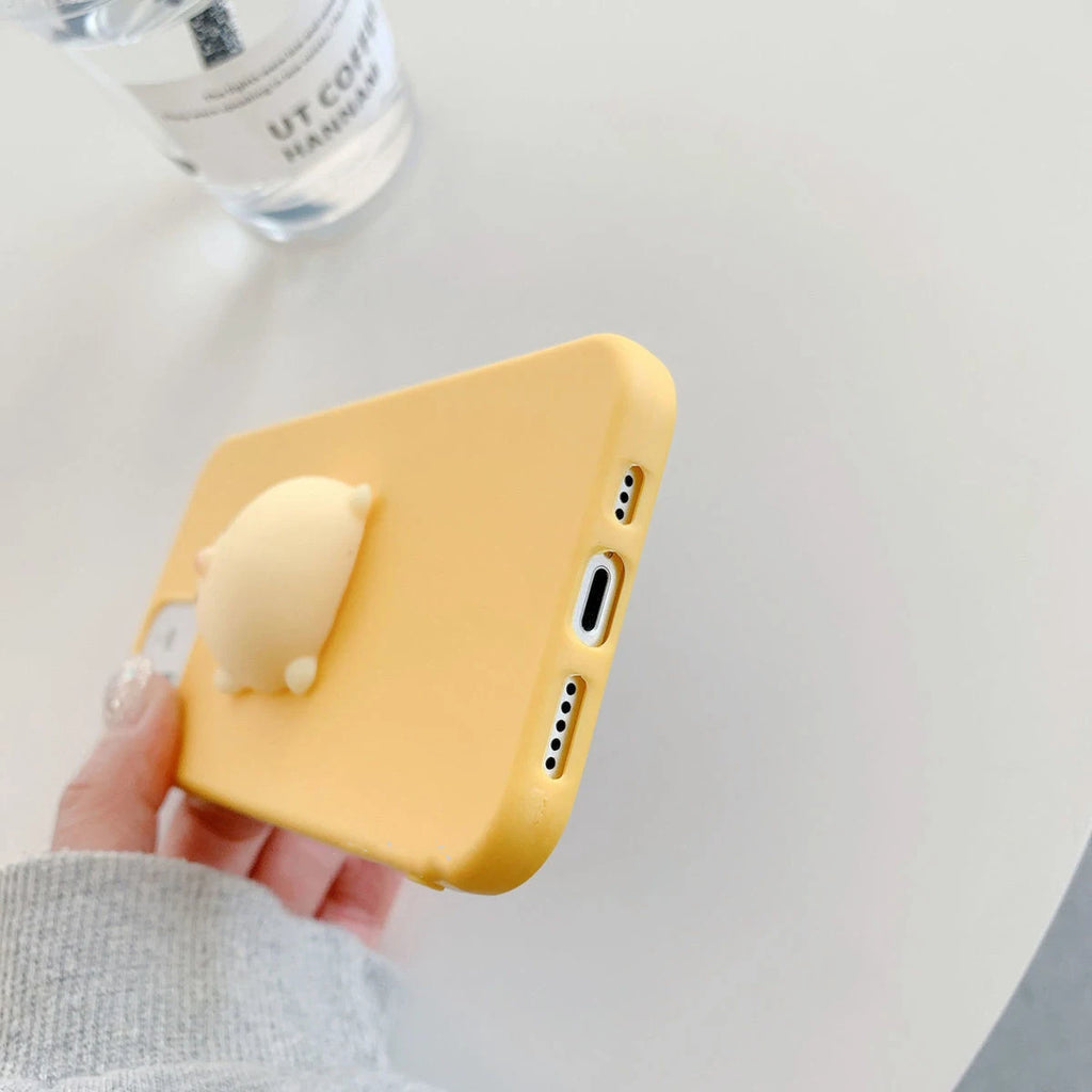3D Squishy Toys Chick Cat Case For Apple iPhone 17 Air 16 Pro Max 15 14 Plus 12 13 mini 11 Pro Max Animals TPU Cover Soft Cases