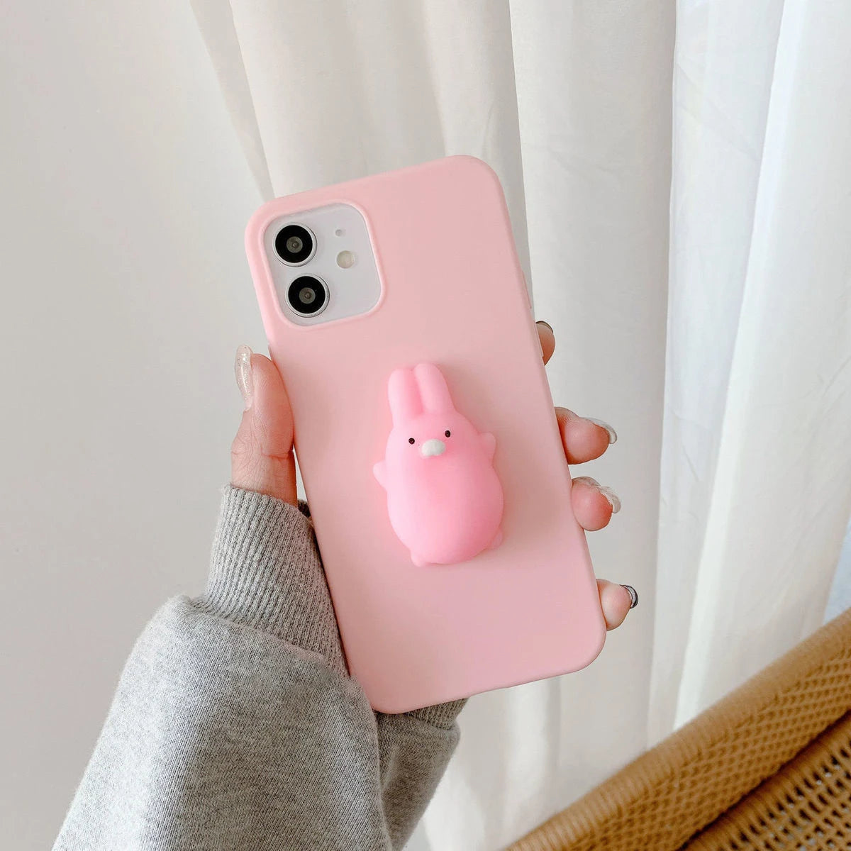 3D Squishy Toys Chick Cat Case For Apple iPhone 17 Air 16 Pro Max 15 14 Plus 12 13 mini 11 Pro Max Animals TPU Cover Soft Cases