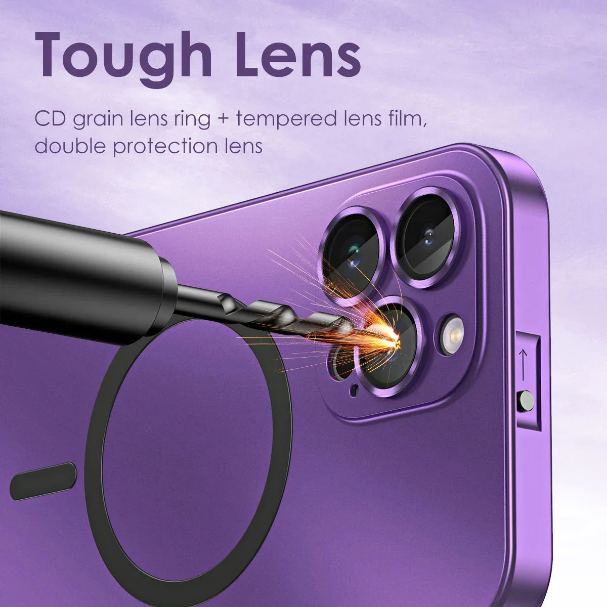 Metal Frame Phone Case For Iphone 17 12 14 15 16 13 Pro Max 16 15 Plus 17 Air Luxury Aluminum Magnetic PC Back Panel Phone Cover