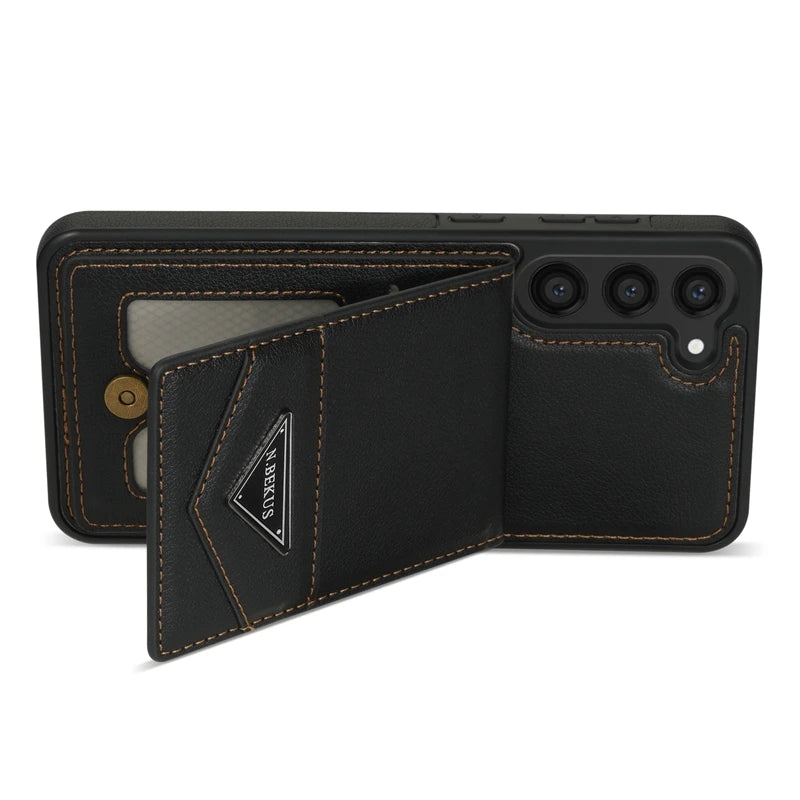 Wallet Anti-theft Brush Flip Leather Case For Samsung Galaxy S25 Plus S24 S23 S22 S21 S20 FE Note 20 Ultra A13 A14 A52 A53 A54