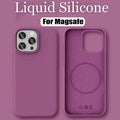 Luxury Liquid Silicone For Magsafe Phone Case For iPhone 17 16 Plus 15 14 13 12 Pro Max 16e Wireless Charging Skin Smooth Cover