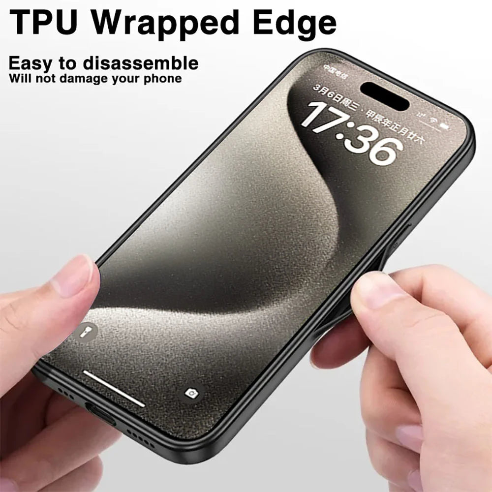 For Magsafe Luxury Leather Shockproof Phone Cases For iPhone 16e 17 15 14 Plus 13 12 11 Pro Max Magnetic Wireless Charging Cover