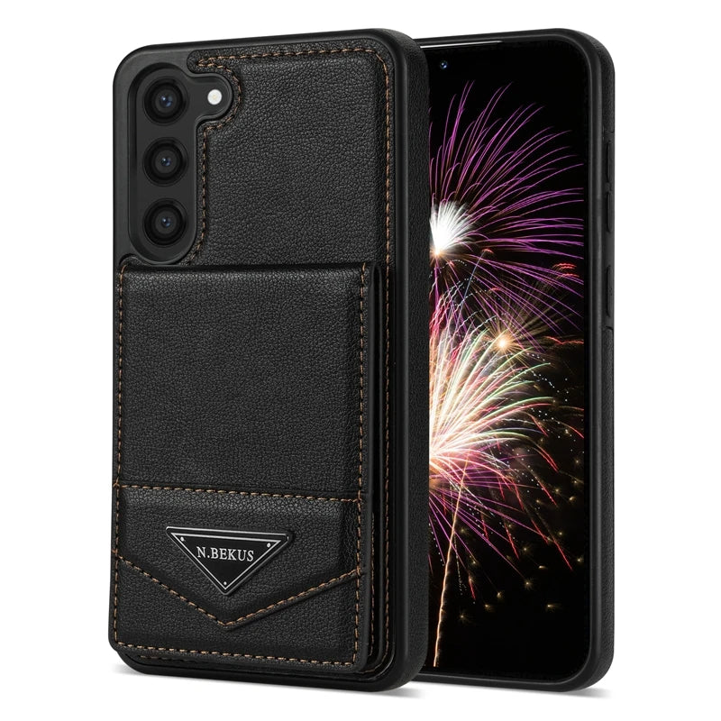 Wallet Anti-theft Brush Flip Leather Case For Samsung Galaxy S25 Plus S24 S23 S22 S21 S20 FE Note 20 Ultra A13 A14 A52 A53 A54