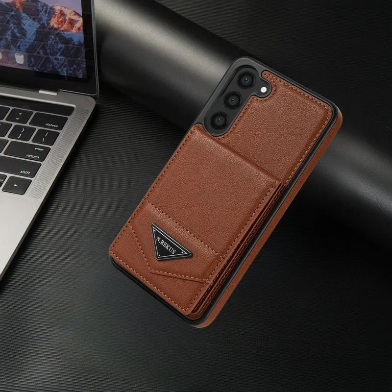 Wallet Anti-theft Brush Flip Leather Case For Samsung Galaxy S25 Plus S24 S23 S22 S21 S20 FE Note 20 Ultra A13 A14 A52 A53 A54