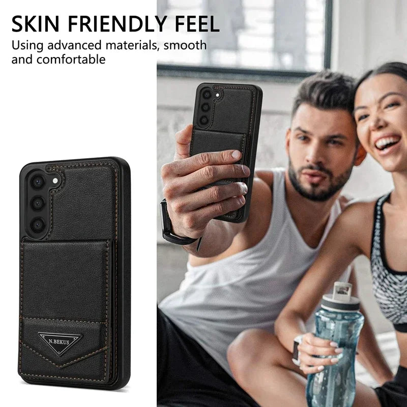 Wallet Anti-theft Brush Flip Leather Case For Samsung Galaxy S25 Plus S24 S23 S22 S21 S20 FE Note 20 Ultra A13 A14 A52 A53 A54