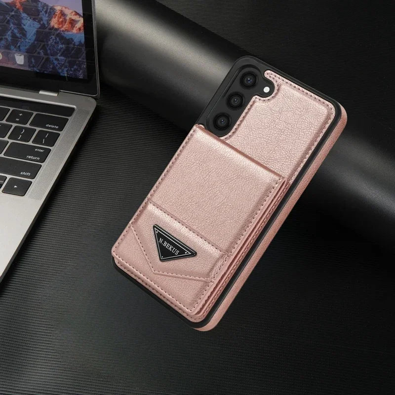 Wallet Anti-theft Brush Flip Leather Case For Samsung Galaxy S25 Plus S24 S23 S22 S21 S20 FE Note 20 Ultra A13 A14 A52 A53 A54
