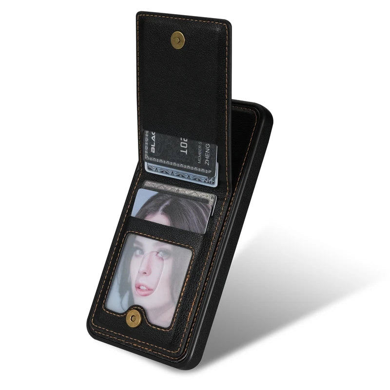 Wallet Anti-theft Brush Flip Leather Case For Samsung Galaxy S25 Plus S24 S23 S22 S21 S20 FE Note 20 Ultra A13 A14 A52 A53 A54
