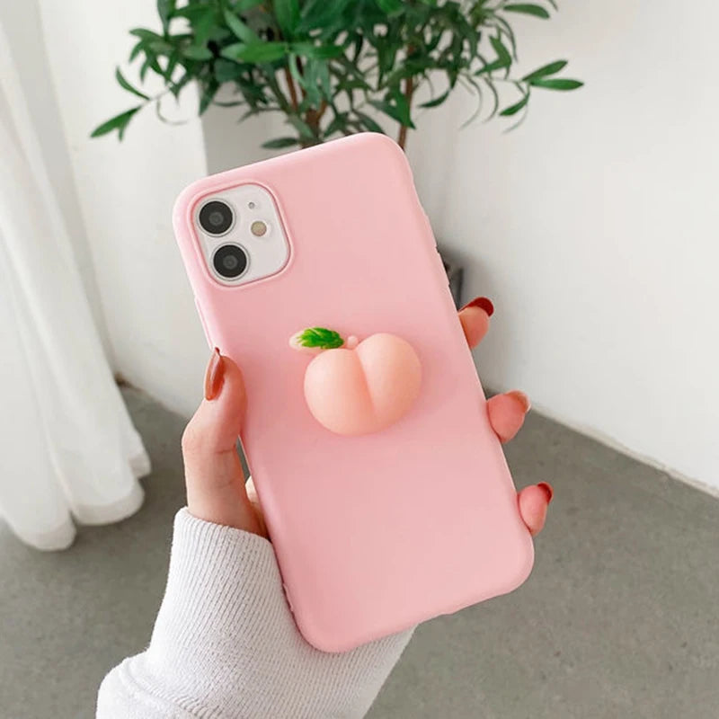 3D Squishy Toys Chick Cat Case For Apple iPhone 17 Air 16 Pro Max 15 14 Plus 12 13 mini 11 Pro Max Animals TPU Cover Soft Cases