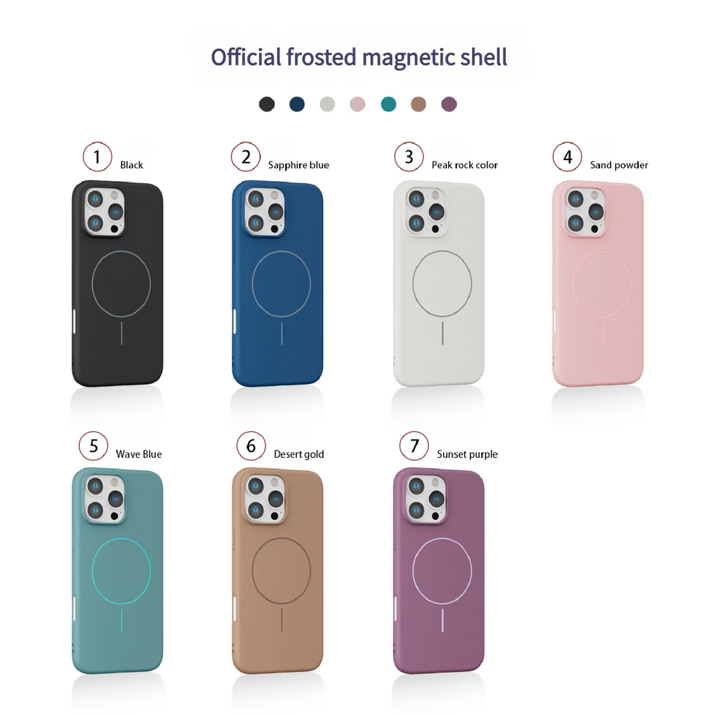 Luxury Frosted TPU Magnetic For Magsafe Case For iPhone 17E 17 Air 16E 16 15 14 13 12 11 Pro Max Plus XR Wireless Charge Cover
