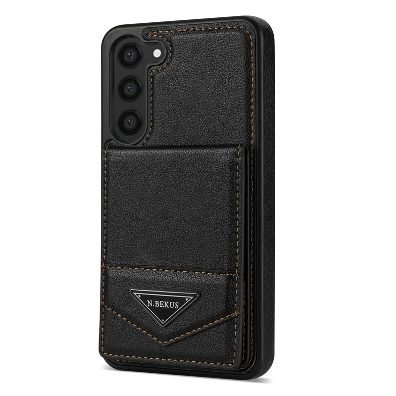 Wallet Anti-theft Brush Flip Leather Case For Samsung Galaxy S25 Plus S24 S23 S22 S21 S20 FE Note 20 Ultra A13 A14 A52 A53 A54