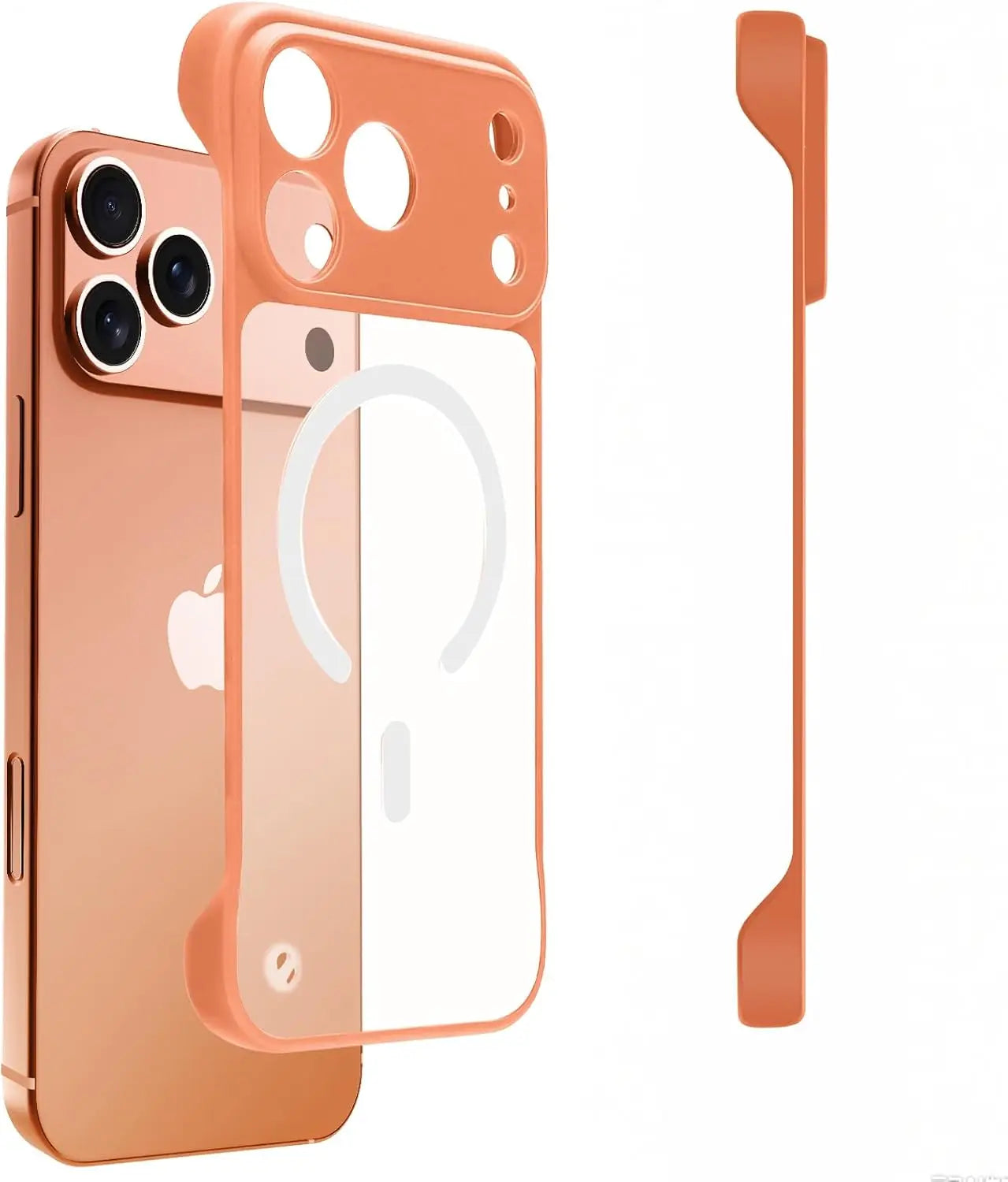 Ultra-Thin Magnetic Phone Case for iPhone 17 Pro Max Compatible for MagSafe Transparent Matte Anti-Collision Frameless Design