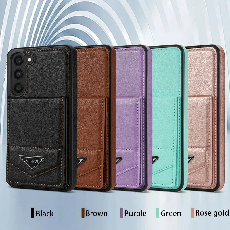 Wallet Anti-theft Brush Flip Leather Case For Samsung Galaxy S25 Plus S24 S23 S22 S21 S20 FE Note 20 Ultra A13 A14 A52 A53 A54