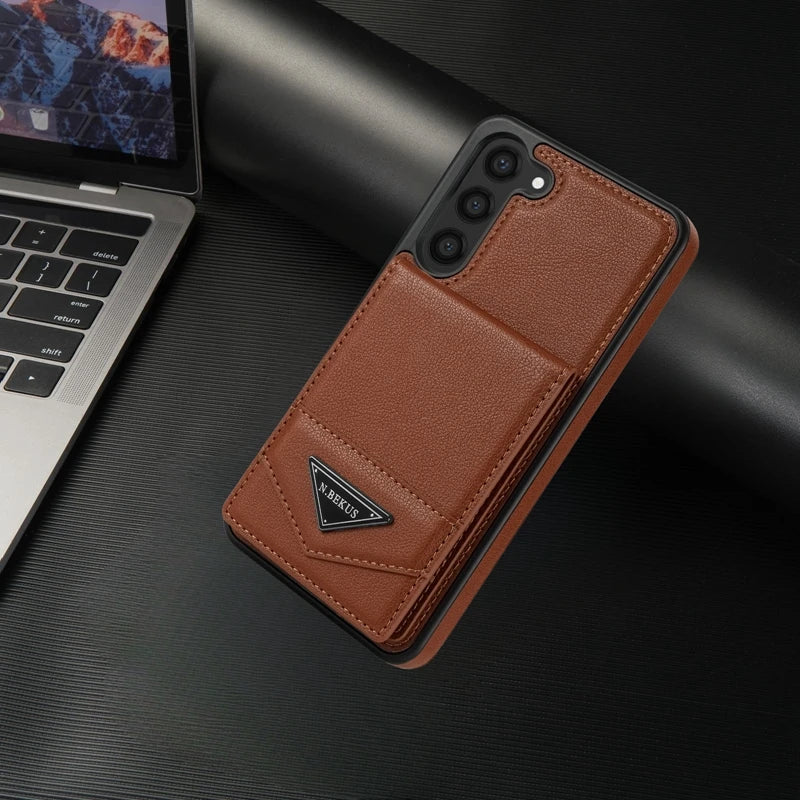 Wallet Anti-theft Brush Flip Leather Case For Samsung Galaxy S25 Plus S24 S23 S22 S21 S20 FE Note 20 Ultra A13 A14 A52 A53 A54