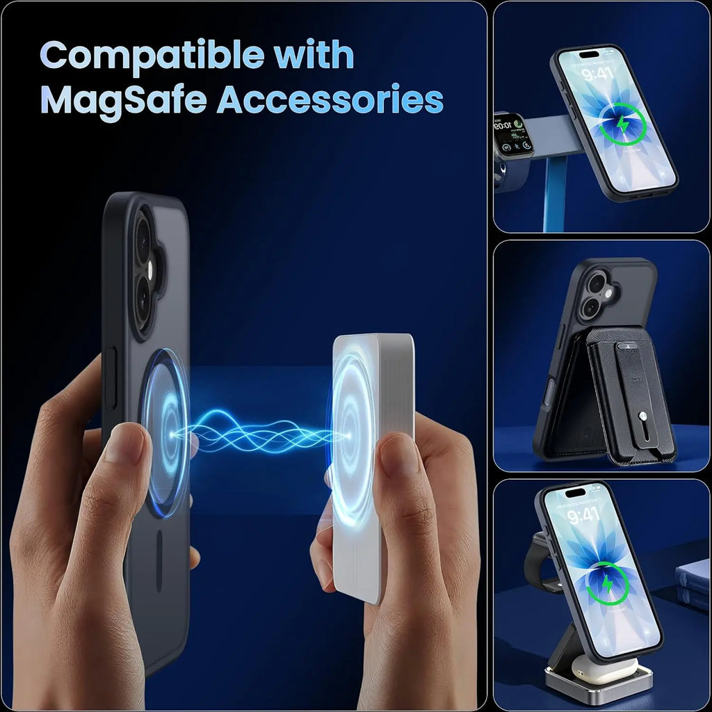 Magnetic Case For Magsafe iPhone 17 Pro Max Air 16E 16 E 15 Plus 14 13 Mini 12 11 SE 2022 8 iPhone17 Mag Safe Matte Phone Cover